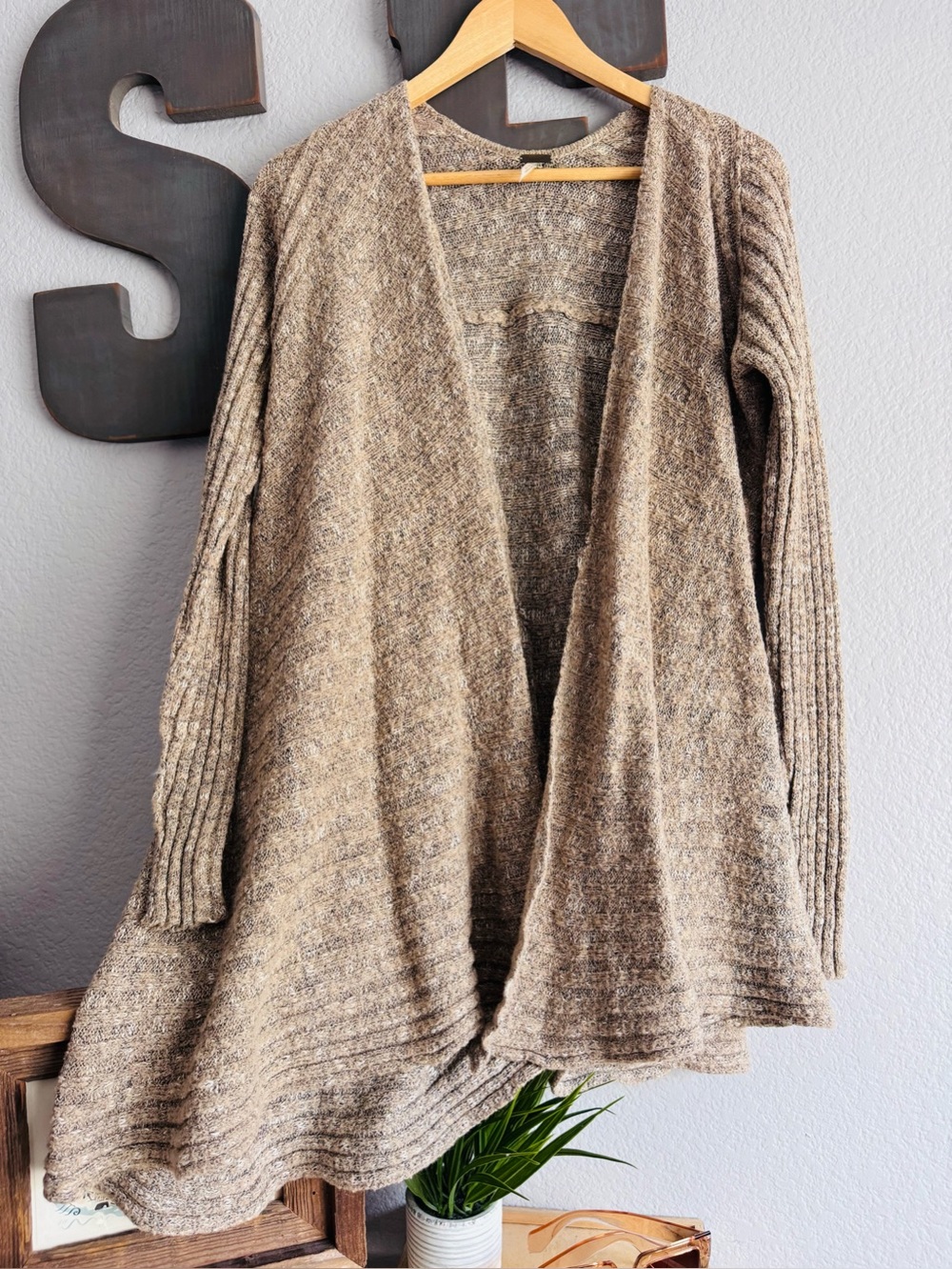 Free people small oatmeal cardigan
